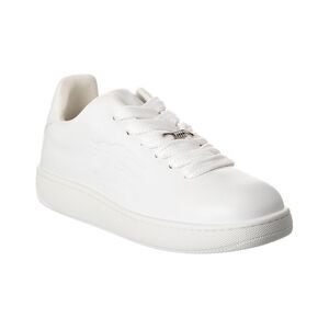Burberry Box Leather Sneaker, White